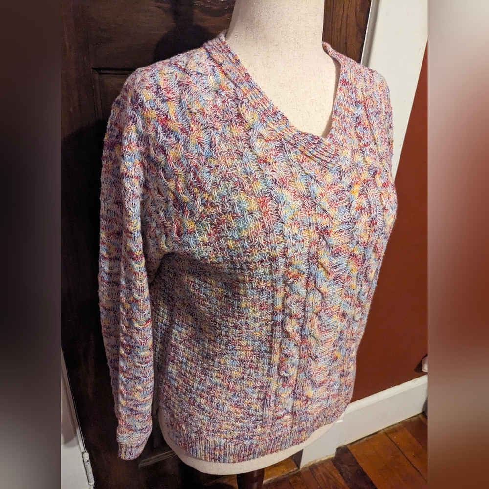 Colorful vneck sweater